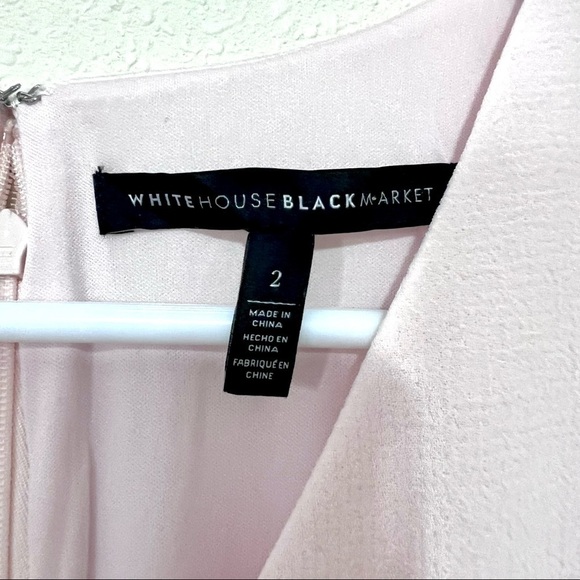 WHBM Blush V-NECK SLEEVELESS pencil DRESS womens size 2 - Picture 9 of 10